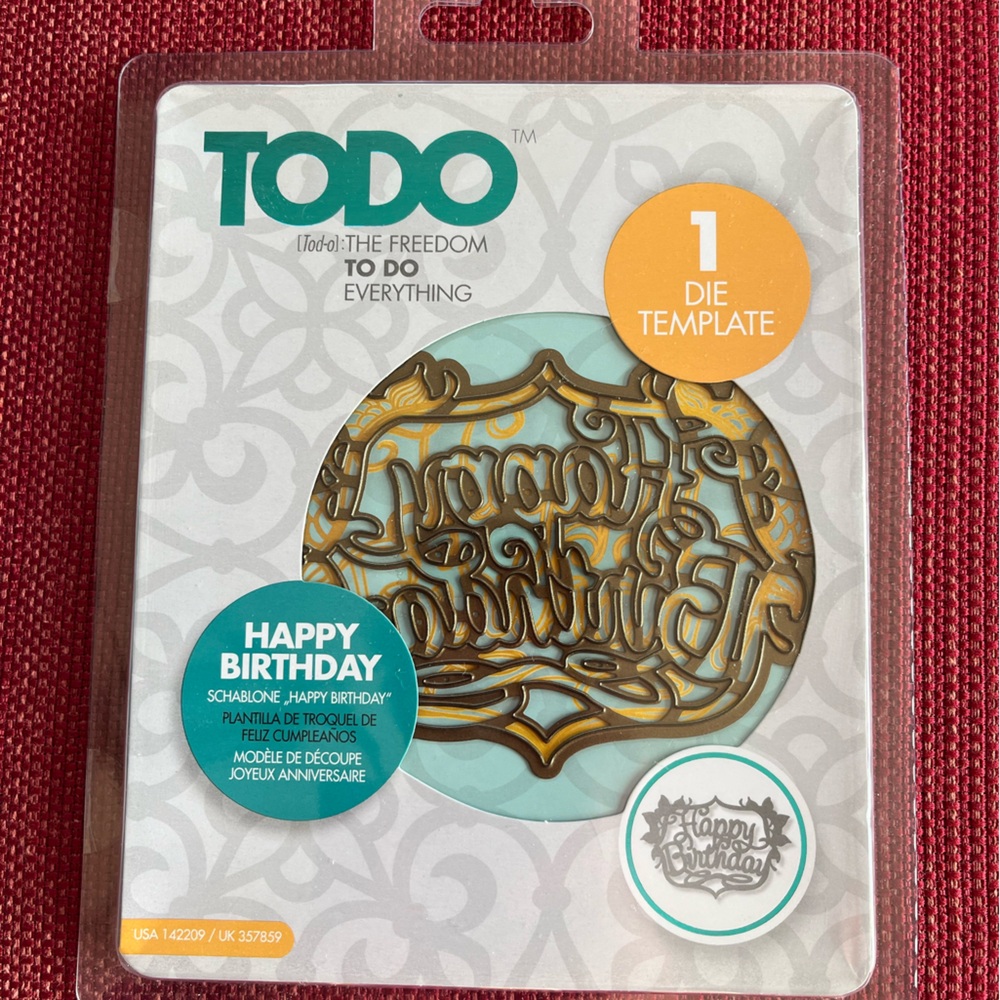 Todo die cut
Happy Birthday